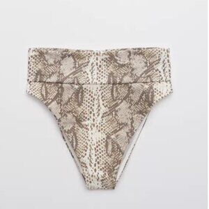 Aerie Snake High Cut Cheeky Bikini Bottom